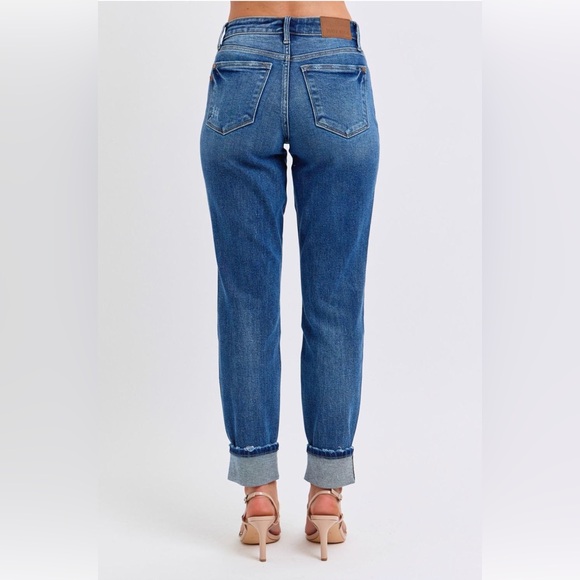 Judy Blue Mid Rise Vintage Wash Boyfriend Jeans Size 7|28 - Picture 2 of 16